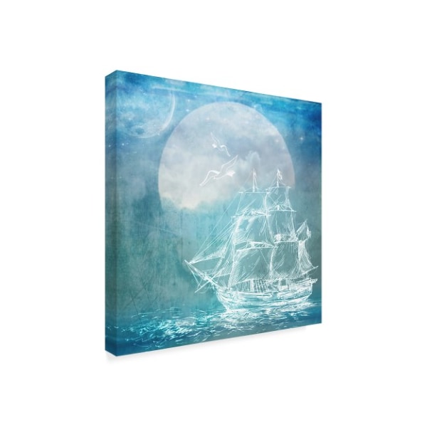 Lightboxjournal 'Sailor Away Blue Ship' Canvas Art,14x14